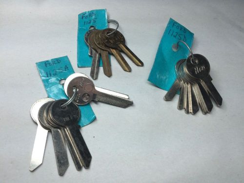 Assorted 1940s-60s Ford 1125 Key Blanks Set of 18