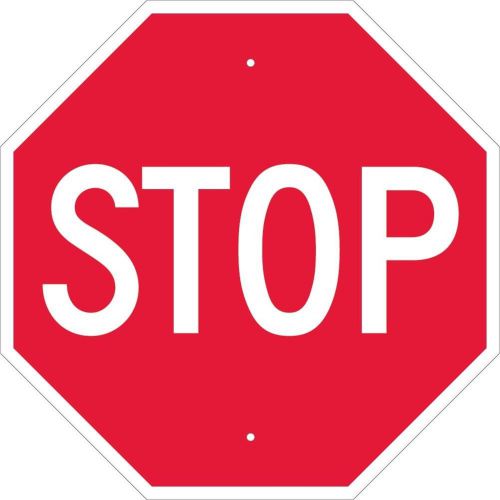 Nmc tm13h octagon shape traffic sign, &#034;stop&#034;, 24&#034; width x 24&#034; height, aluminu... for sale