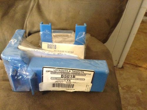 (2) North B-Safe BS01B Ball Valve Lockout Device Blue Valve Handles 3/8 - 1 1/4 &#034;