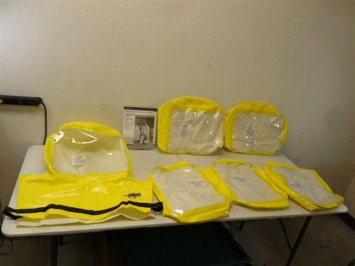 Lakeland chemmax 4 short bib hood w/ visor, 41714, disposable, yellow case of 6 for sale
