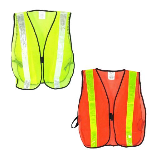 Reflective Hi Vis Safety Vest w/ 2&#034; Strips for Construction Traffic Warehouse