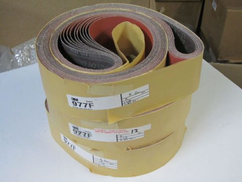 10 pcs 3m abrasive sanding belts 3&#034; x 100&#034; 977f regalloy cloth grit 80 for sale