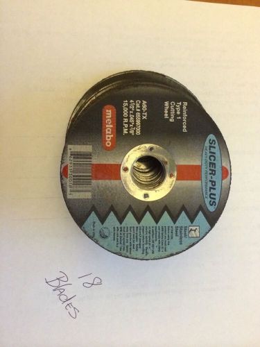 Metabo type 1 cutting wheels 4 1/2x.045x7/8 a60tx for sale