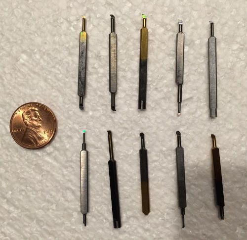 Lot 10 Solid Carbide Mini Micro Boring Bars Watchmaker Jewelry Lathe Grooving