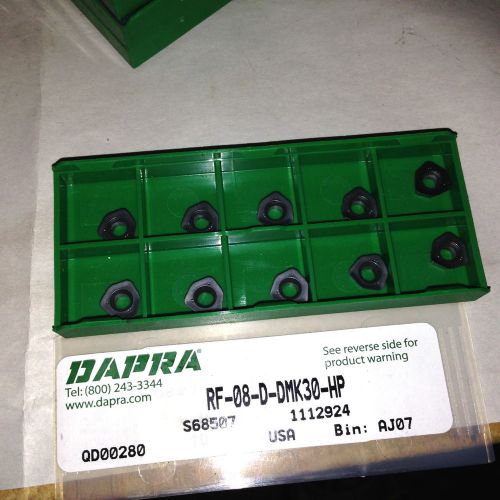 DAPRA RF 08 D DMK30 HP  CUTTING INSERTS NEW QUANTITY 10 INSERTS