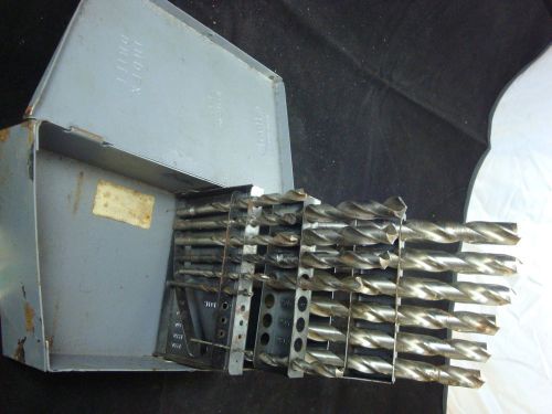 Huot drill bit set with decimal equivalents  usa; used, incomplete for sale