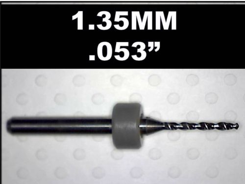 1.35mm - .053&#034;  carbide drill bit - new one piece - cnc dremel pcb  hobby models for sale