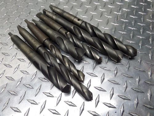 Lot of 7 drill bits 3 morse taper shank 3/4&#034; to 1-1/8&#034; diameter size range for sale
