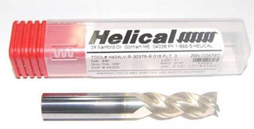 Helical 3/8&#034; x .015&#034; (cr) variable pitch zrn end mill-aerospace aluminum for sale