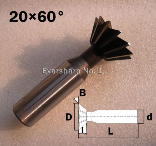 New hss(m2) 20mmx60 deg dovertail cutter end mill 10 flutes milling cutter for sale