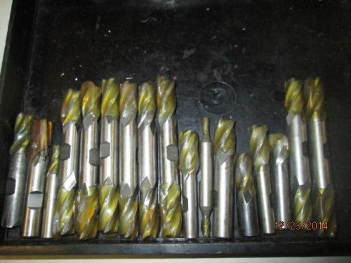 MACHINIST TOOLS LATHE MILL NICE Lot of Wax Covered End Mill Cutters for Milling