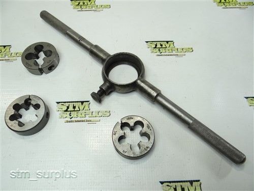 Nice lot of 3 dies 3/4&#034; to 1&#034; with wrench greenfield for sale