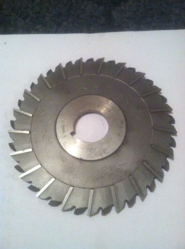 Used Stagger Tooth Side Milling Cutter Slitting Saw 6 X 1/4 X 1-1/4 HSS F&amp;D