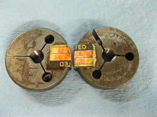 3/8 24 unf 2a thread ring gages .3750 p.d.&#039;s = .3468 &amp; .3430 machinist tools for sale