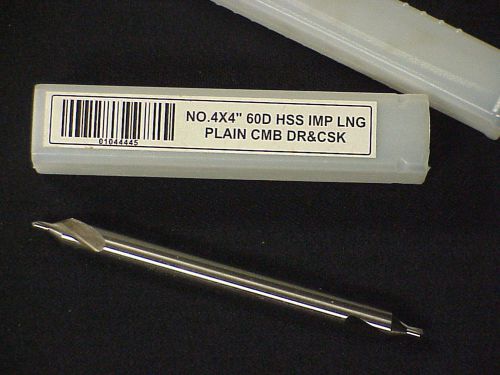 NO. 4X4&#034; 60D HSS IMP LNG PLAIN CMB DR&amp;CSK IN PLASTIC CASE