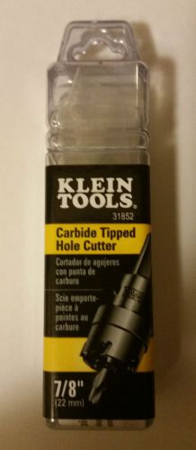 CLEARANCE SALE!!! KLEIN TOOLS 7/8&#034; CARBIDE TIPPED HOLE CUTTER