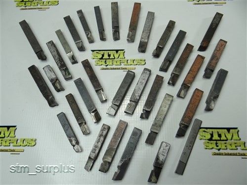 Lot of 31 carbide tip tool bits 5/16&#034; to 3/8&#034; shank square for sale