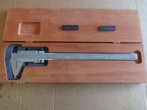 Starrett 123 E &amp; M Series 14 Vernier Caliper,Steel 14&#034;,Inside/Outside Measure