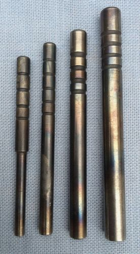 Lot of 4 Vintage Bottom Punches 3/16&#034; to 3/8&#034;