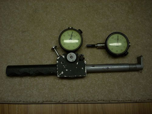 2 hemco .0005&#034; dial indicators &amp; 1 hemco groove gage for sale