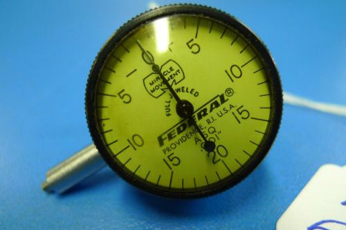 FEDERAL A6Q .001&#034; FULLY JEWELED DIAL INDICATOR machinist tools #2*0