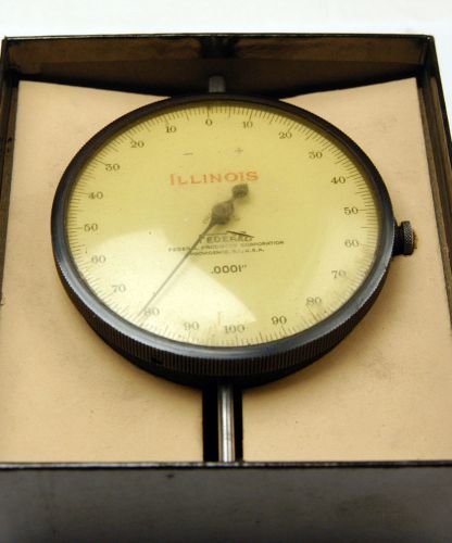 Dial indicator .0001 grad 0-100-0 range approx 1/4 travel federal (c-5-3-1-r) for sale