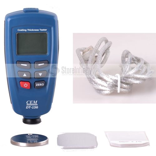 New CEM DT-156 Paint Coating Thickness Gauge / Tester F/NF Probes 1250¦Im