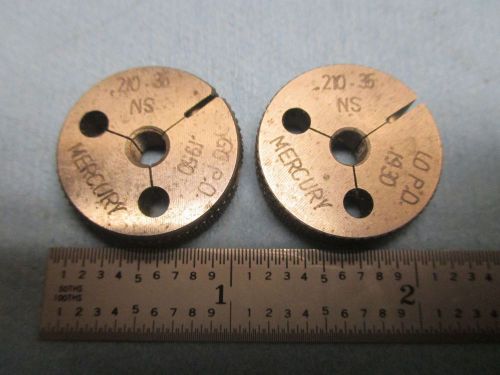 .210 36 NS THREAD RING GAGE GO NO GO P.D.&#039;S = .1950 &amp; .1930 TOOLING SHOP MACHINE