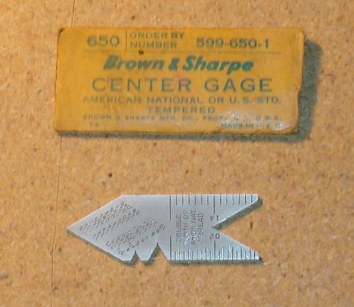 Brown &amp; Sharpe No. 650 Center Gage.