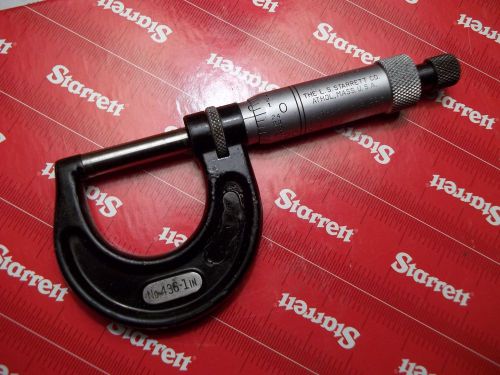 Starrett micrometer 0-1&#034; no.436 usa millwright machinist tools mic indicatior for sale