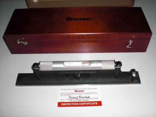 NEW 12&#034; Starrett 98Z-12 Precision Machinist Level W/ Wood Case, 50444, USA MADE