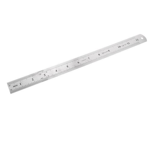 Metric 30cm 12 Inch Stainless Steel Straight Ruler Measuring Tool for Students