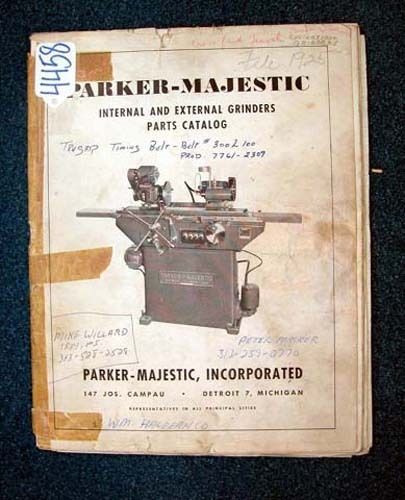 Parker-Majestic Internal and External Grinders Parts  (Inv.16833)