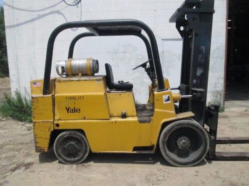 Forklift, yale, 11,000lb. capacity, cushion tire, propane, 7 ft forks for sale