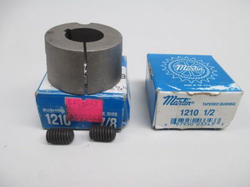 LOT 2 NEW MARTIN ASSORTED 1210 1/2 7/8 TAPERED BUSHING 1/2IN 7/8IN ID D239886