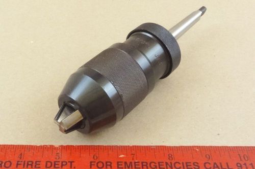 Mt1 heavy duty keyless tailstock drill chuck jt3 taper lathe tool 1/32&#034; - 5/8&#034; for sale