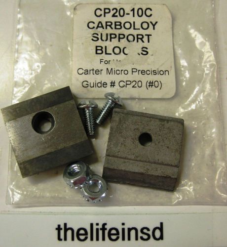 2 NEW CARTER MICRO PRECISION CP20-10C CARBOLOGY SUPPORT BLOCKS #CP20 (#0) (X6)