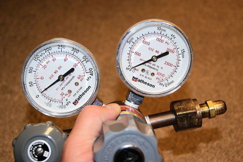 Matheson Gas Regulator #3537-540 3000/60 psi Brass