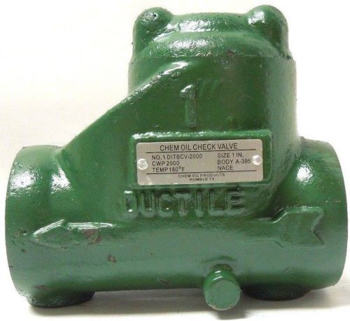 Swing check valve 1&#034; npt 2000 cwp ductile iron screwed cap nace &lt;crate-h for sale