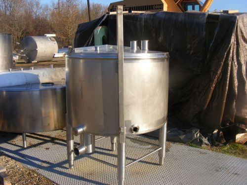 Used 200 Gallon Stainless steel tank with Tri Clover Sanitary Connections