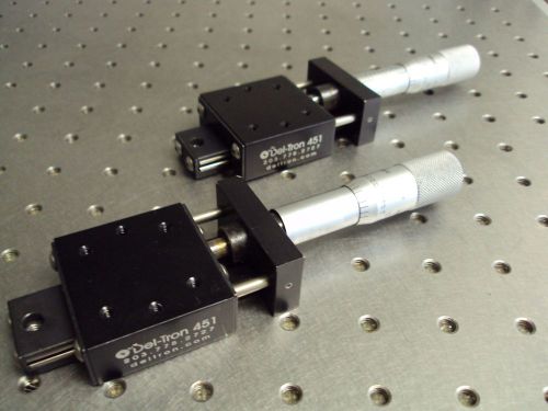 Deltron model 451 linear positioner stage platform actuator mitutoyo micrometer for sale