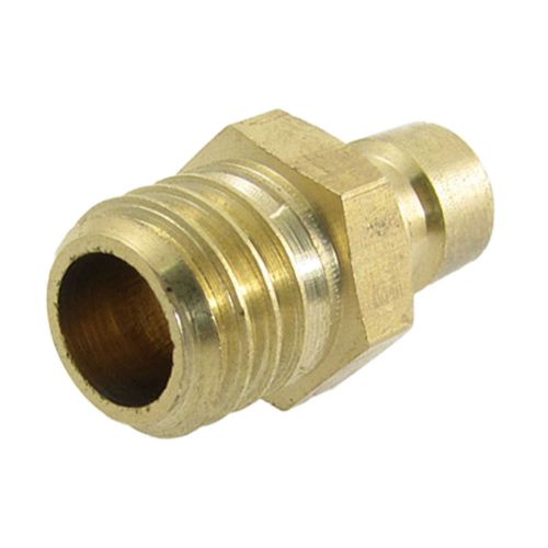 Gold Tone Brass 12.5mm Dia Male Thread Quick Fitting Pipe