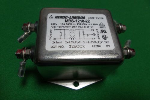 NEMIC-LAMBDA MBS-1210-22 FILTER  , USED