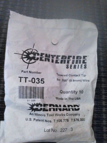 Lot of 10 bernard, tt-035, tappered contact tip for sale