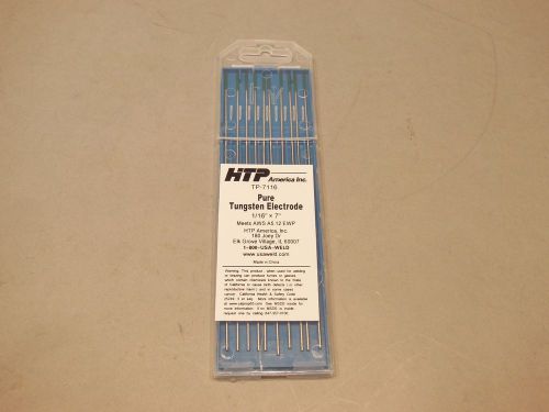 10 pure tungsten tig weld welding electrodes 1/16&#034; x 7&#034; for sale