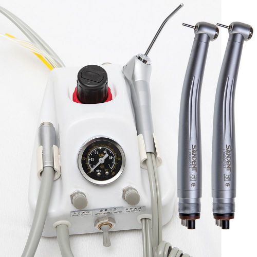Dental Portable Air Turbine Work with Compressor with 2 High Speed Handpiece 4H