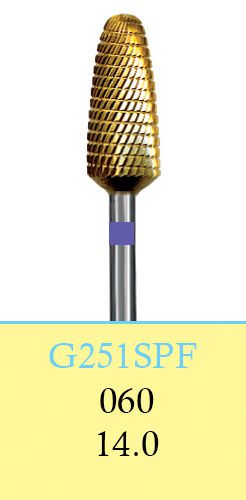 Dental Lab Carbide Cutters-HP Shank(44.5 mm)-G251SPF/060(8377)-Cross Cut(2 Burs)