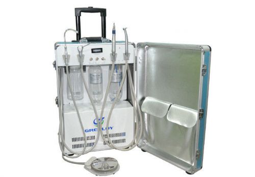 Portable dental unit gu-p204 with air compressor ultrasonic scaler handpiece 4h for sale