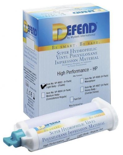 Defend  Vinyl Polysiloxane Impresion Material Light Body Fast Set Bulk/10box