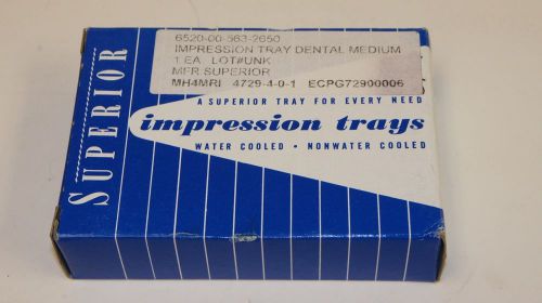 Superior 6520005632650 IMPRESSION TRAY DENTAL MEDIUM ~ LOT OF 2